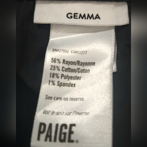PAIGE GEMMA LEATHER-LIKE SKINNY LEG HIGH RISE JEANS 27 $229 - Picture 12 of 15
